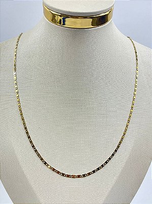 Colar Aço Inox Dourado com 60cm - Antialergico - 1 unidade