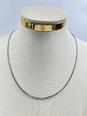 Colar Aço Inox com 45cm cartier - Antialergico - 1 unidade