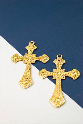 Pingente Cruz Religioso Ouro - 01 Und