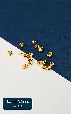 Terminal Crimp 5 Milésimos de Ouro - 10 Pçs