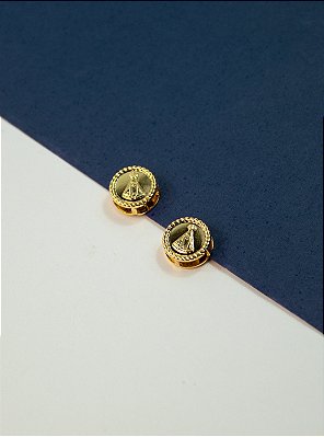 Pingente Religioso N Sra Aparecida - Passante Ouro - 01 Und