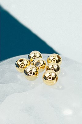 Entremeio Bolinha 10mm ouro - 30pcs