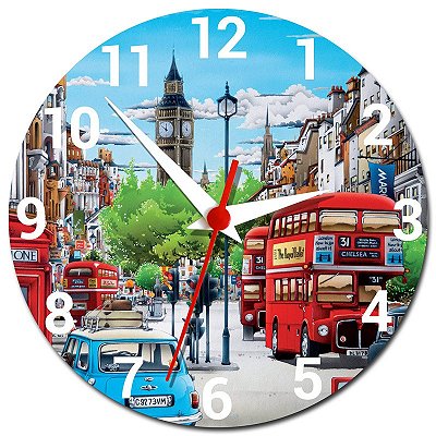 Relógio Parede London Inglaterra Personalizado - Relógio De London