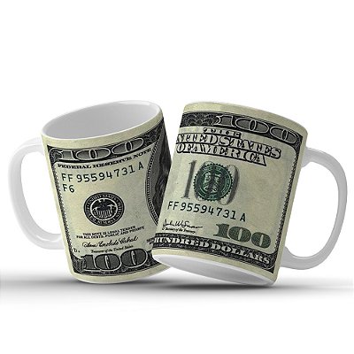 Caneca Dolar Americano Personalizada  - Caneca de Dólar Decoração