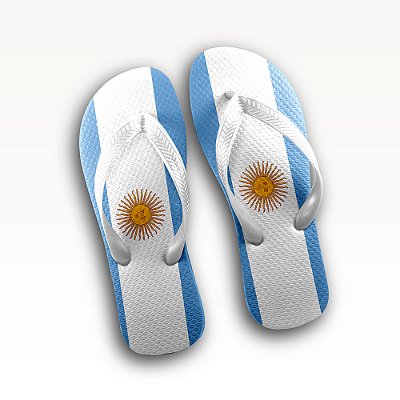 Chinelo Personalizado Bandeira Da Argentina Decoração