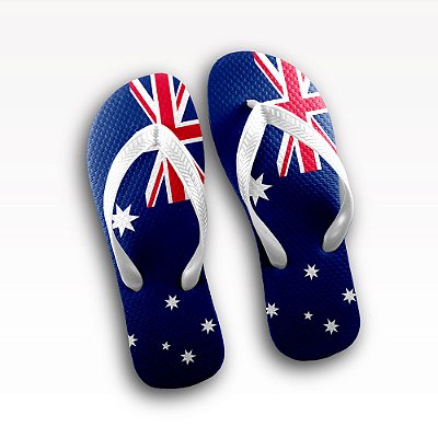 Chinelo Personalizado Bandeira Da Austrália Decoração