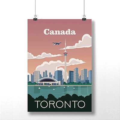 Placa Decorativa do Canada Toronto Decoração
