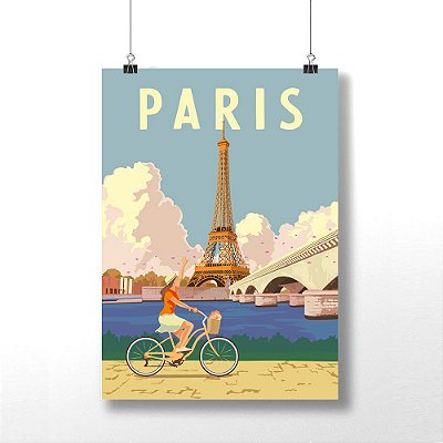 Placa Decorativa França Paris Torre Eiffel Decoração