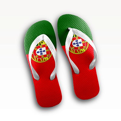 Chinelo Personalizado Bandeira De Portugal Decoração