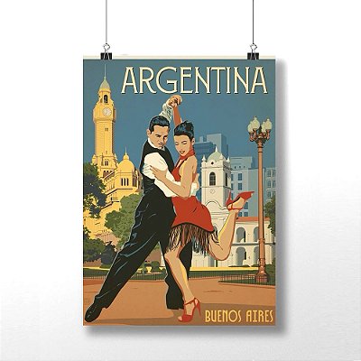Placa Decorativa de Viagem Argentina