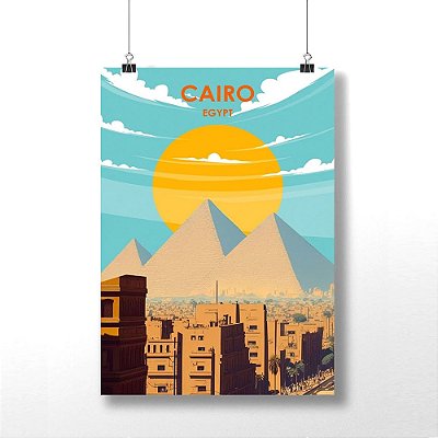 Placa Personalizada de Viagem do Egito Cairo Decoração