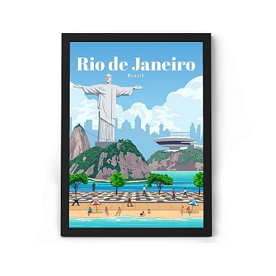 Quadro De viagem Rio De Janeiro Cristo Redentor Decoração