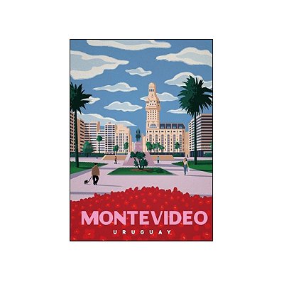 Imã de Geladeira Personalizado Do Uruguai Montevidéu