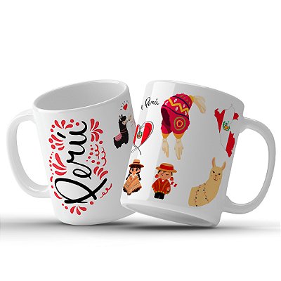 Caneca Decorativa do Peru Machu Picchu Com Tema De Viagem
