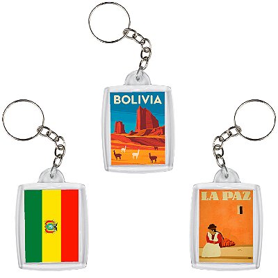 Chaveiro Decorativo Da Bolívia La Paz Souvenir 6x4cm