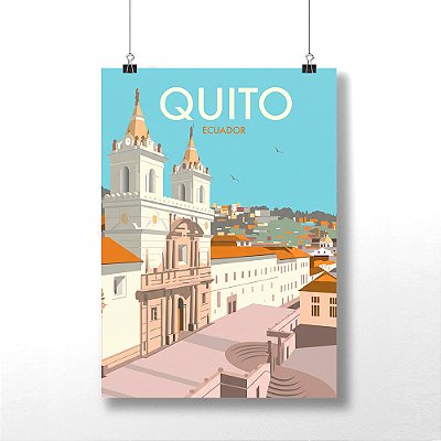 Placa Decorativa Do Equador Quito Com Tema de Viagem