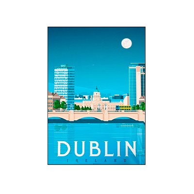 Imã de Geladeira Pontos Turístico da Irlanda Dublin Souvenir