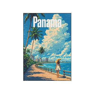 Imã de Geladeira Pontos Turístico do Panamá Souvenir de Viagem