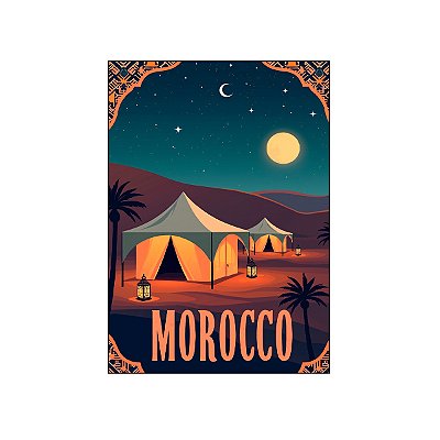 Imã de Geladeira Pontos Turístico de Marrocos Souvenir de Viagem