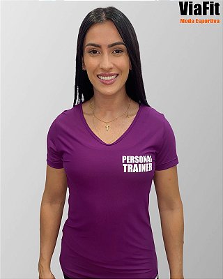 Baby Look Poliamida Personal Trainer Roxa
