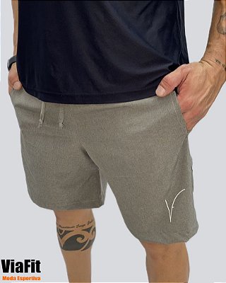 Bermuda Masculina ViaFit Cinza Mescla