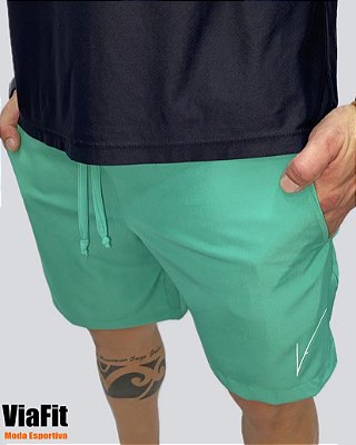 Bermuda Masculina ViaFit Verde Água