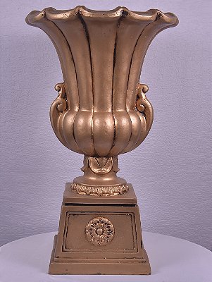 4767 vaso taça grega dourado resina