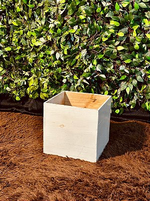 4146 Cachepô branco quadrado