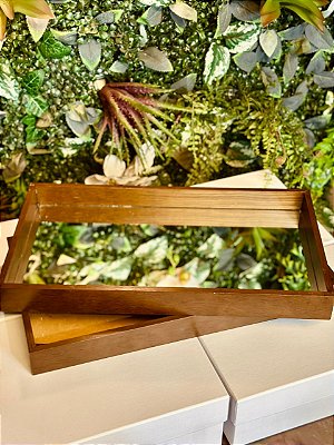 6309 Bandeja madeira com espelho