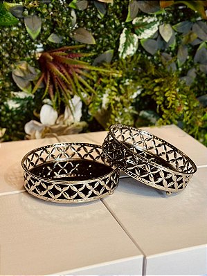 6310 Bandeja doce redonda prateada p.