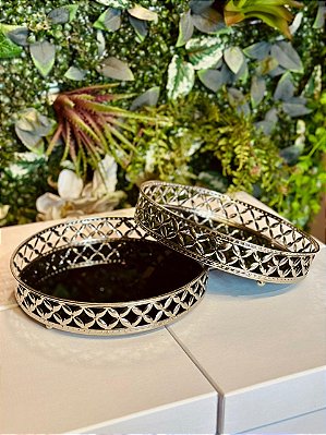 5078 Bandeja doce redonda prateada g.