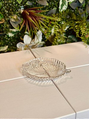 2344 Bandeja doce vidro folha