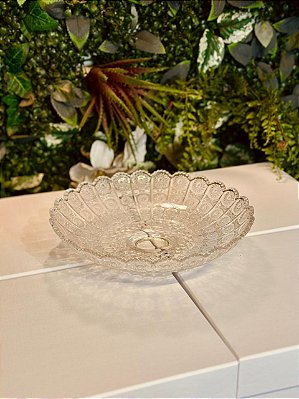 4759 Bandeja doce vidro baixa trabalhada