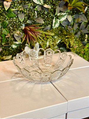 2282 Bandeja doce vidro redonda média