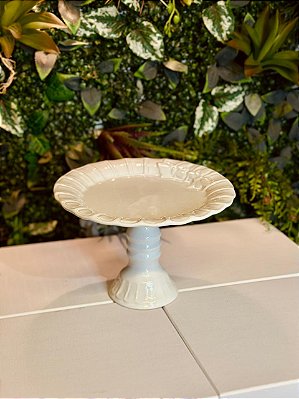 4791 Bandeja doce cerâmica branca g