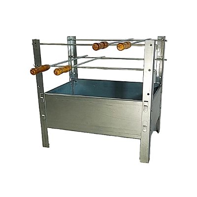 Churrasqueira Aço galvanizada 4 espetos