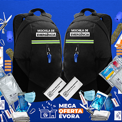 Mochila de Emergência Évora Kit Essencial - Em Dobro Mega Oferta Évora