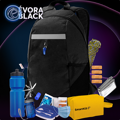Mochila de Emergência Smart Kit Évora Black