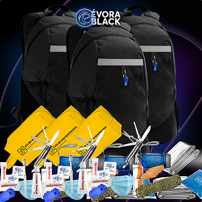Mochila de Emergência Évora | Kit Essencial | Triplo