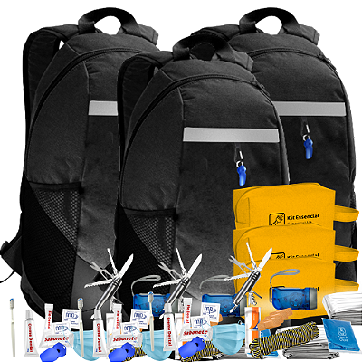 Mochila de Emergência Évora | Kit Essencial | Triplo