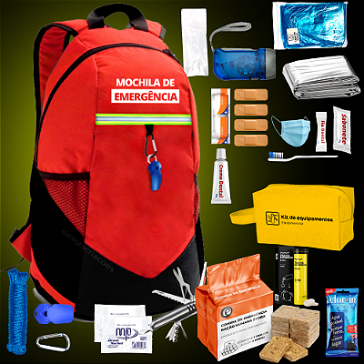 Mochila de Emergência Évora | Kit 72H - Fuga Rápida | Promo Black