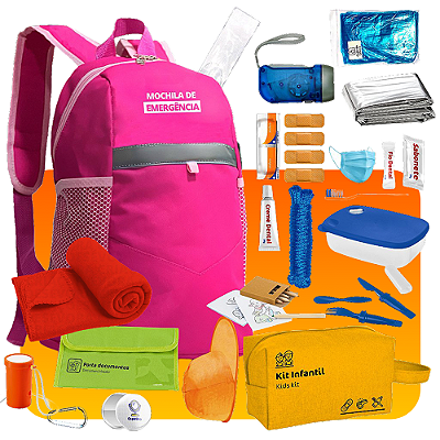 Mochila de Emergência Évora | Kit Infantil | Super Oferta
