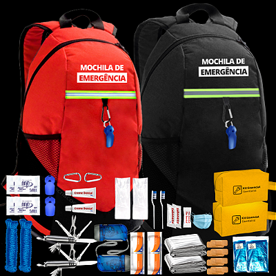Mochila de Emergência Évora | Kit Essencial | Em Dobro