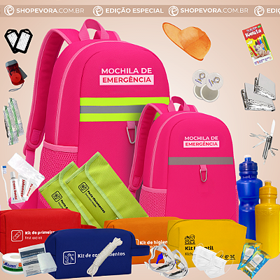 Mochila de Emergência Évora | Kit Mãe e Filha