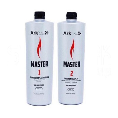 Progressiva Liso Master Cinza - Shampoo e Ativo - 1 litro cada.