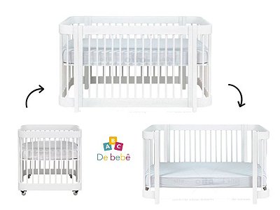 Berço Lola - 3 em 1 - Branco ou Todo em Colorido