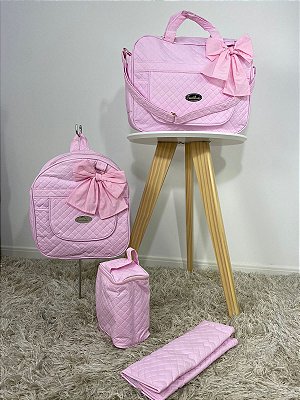 Kit bolsas 4 peças rosa