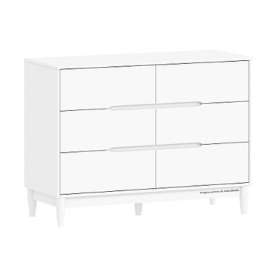 Cômoda Tomi - 6 Gavetas - Branco