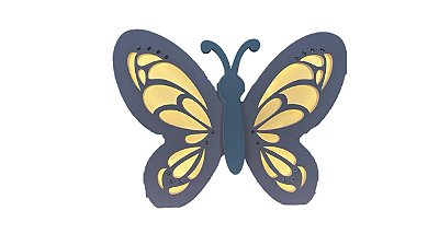 Luminária borboleta com strass