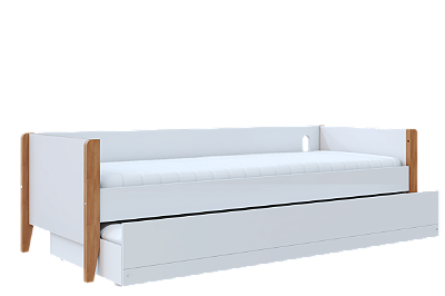 Cama Sofá - Com Auxiliar - Bo - Branco/Jequitibá